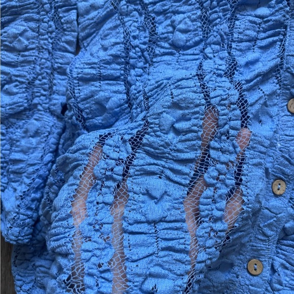 Free People Blue Midi Dress with Intricate Details - Picture 2 of 7